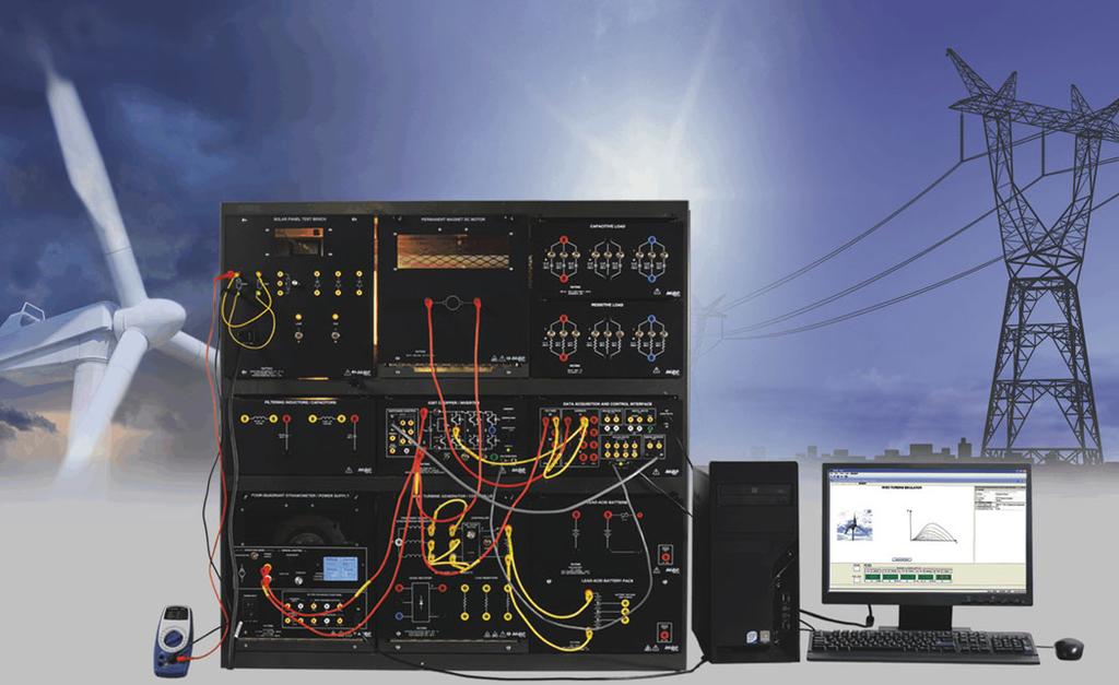 A Electric Power / Controls ELECTRIC POWER TECHNOLOGY 0.2 kw TRAINING SYSTEMS, Shown with optional equipment.