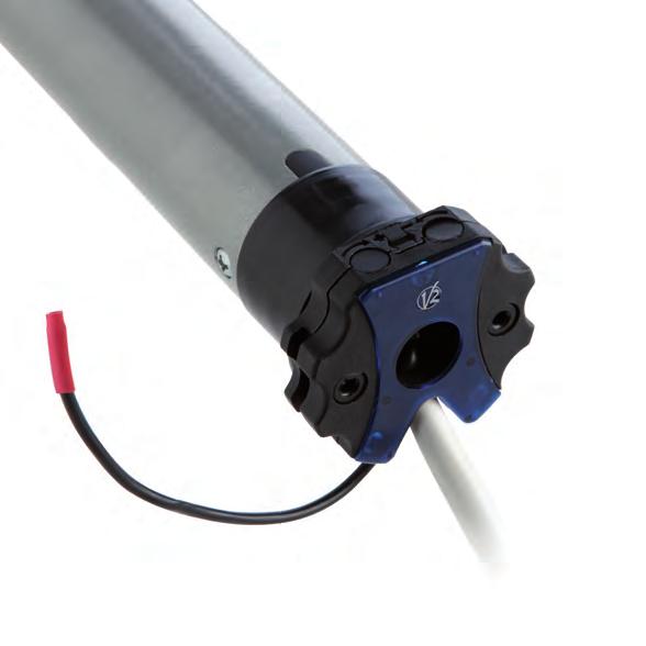 TUBULAR MOTORS veo-rfe Tubular motor Ø 3 mm with electronic limit switch, encoder and built-in radio receiver (3.