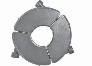 KF Clamp rings for metal seals, aluminum Temperature range up
