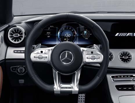 Standard AMG Nappa Leather Performance Steering Wheel with Silver Shift