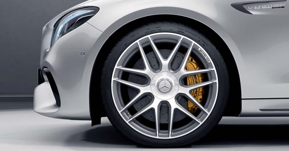 Wheels Mercedes-AMG E 63 S 4MATIC+ Sedan & Wagon Wheels Standard Front: 265/35 Rear: 295/30