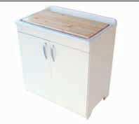 SERIE UTILITY Mobili lavanderia, in materiale idrofugo al 100%, completi di vasca in ABS e tavola in legno.