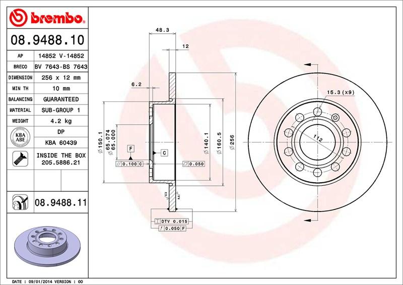 disc box, Brembo provides extra help to the mechanic if