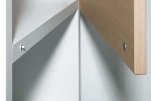 system consists of Duomatic Push concealed hinges with automatic opening mechanism and