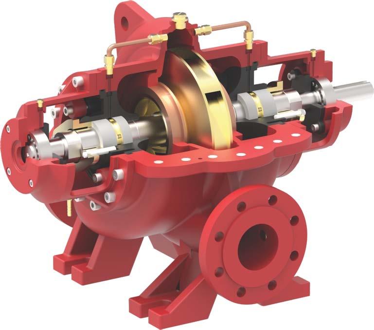 Product data General Pump Features 2 Impeller & Casing Minimal axial thrust due to doubleentry impeller. Impeller is dynamically balanced to G. balance quality Grade in accordance to ISO 0.