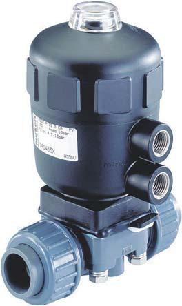 Diaphragm valves with plastic body A selection of valves for contaminated, aggressive and corrosive media Types 2030/3232/2730 Plastic bodies made of high-grade materials such as PVC, PP and PVDF