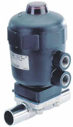 Diaphragm valves with stainless steel investment cast body Predestined for highly pure, aggressive and abrasive media Types 2031/3233 These diaphragm valves display their strengths to the fullest in