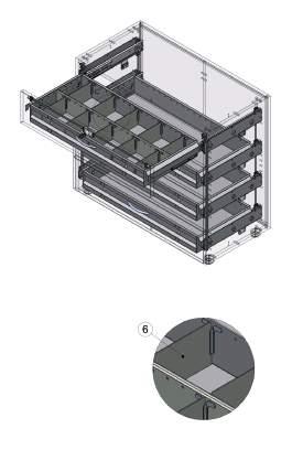 Pull-Out Faired Drawer for Pedestal with Dividers and Anti-tilt System Customizable Drawer Size KG. 80 Folder A P=390 B P=390 Pos.