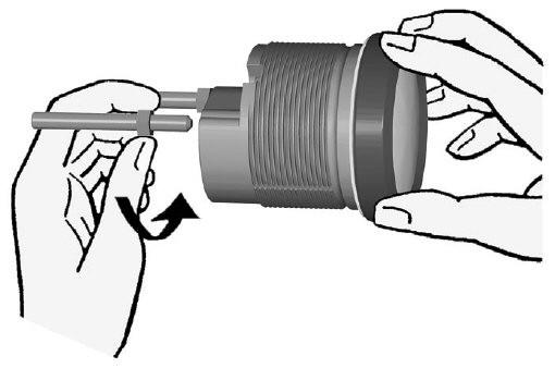 Press on the instrument glass with both thumbs, while at the same time pulling the front ring forward from the instrument with both index fingers.