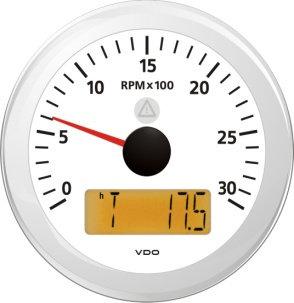 Tachometer Tachometer Tachometer with LCD Ø 85 mm Part number Voltage Range Input Dial / Bezel A2C59512390 A2C59512396 A2C59512391 A2C59512397 A2C59512392 A2C59512398 A2C59512393