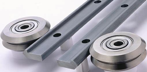 The proven Dual Vee system works effectively in harsh environments Stainless steel and polymer bearings available