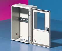 aus HB 29, Seite 61 Bus enclosures Door hinged on the right. 1 cam lock with double-bit insert, may be exchanged for type A lock inserts, page 942 and type B plastic handles, page 940.