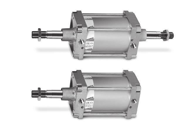 A permanent magnet on the piston of these cylinders is able to send, through proximity switches mounted on the cylinder sliding axis, electrical signals to indicate its position.