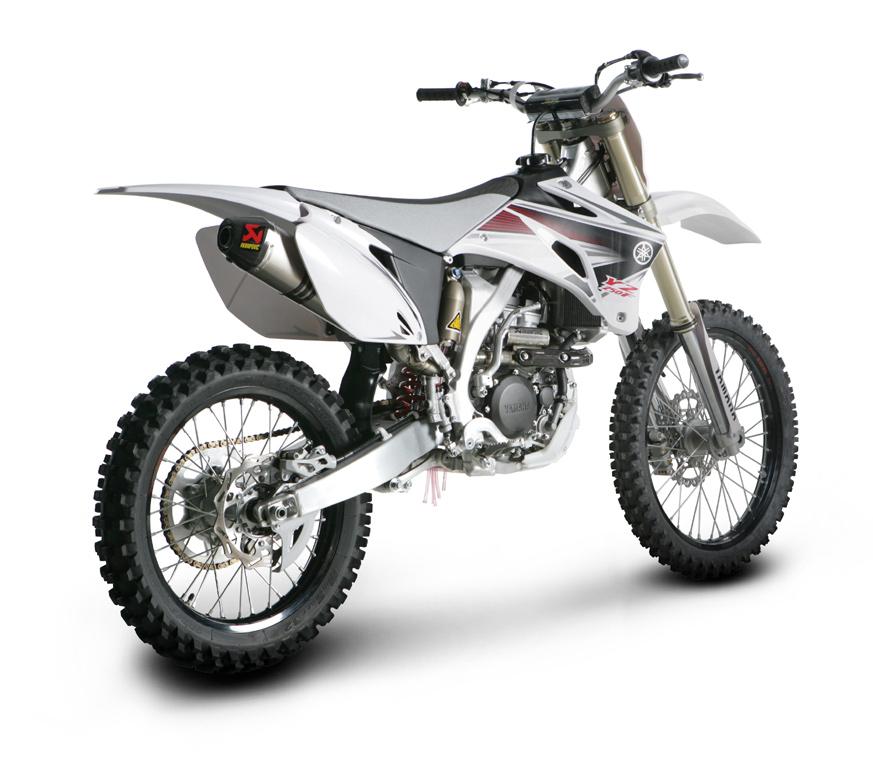 YAMAHA YZ 250F (2009) RACING & EVOLUTION EXHAUST SYSTEM The Akrapovic Racing and Evolution Exhaust Systems with their hexagonal mufflers are top of the line products for this motorcycle.