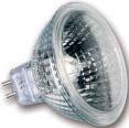Coolfit sealed front 50 mm low voltage lamps have an aluminised