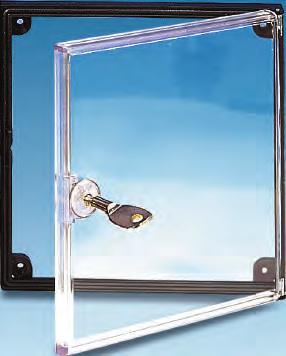 A Transparent door with frame IP protection IP 54 3 3 Figure shows version A1 (version A without figure) x Degree of protection clear height between front panel and inside of the door = 3 A1