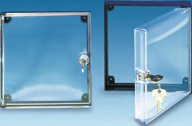 electric and dielectric characteristics optional sealing between transparent door and panel available (Material: foam rubber black, 3 thick,