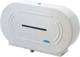 4) Front View Side View Twin Jumbo Toilet Tissue Dispenser Code 169: Code 170: Twin Jumbo Toilet Tissue Dispenser, stainless steel, 304 number 4 finish Twin Jumbo Toilet Tissue Dispenser, White epoxy
