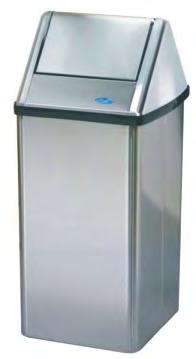 5cm), stainless steel finish Medium free standing recycling receptacle 34-3/4 high, (88cm), recycling blue finish The Frost free standing series of waste containers can be used in almost any