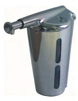 Soap Dispensers, Surface Mounted Liquid Soap Dispenser Code 700: Gravity Fed Liquid Soap Dispenser Features: Chrome plated gravity fed push up type liquid soap valve.