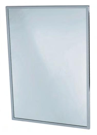Mirrors Stock Series Handicap Mirrors Code 941AT: Code 941FT: Adjustable tilt, (handicap) Fixed tilt, (handicap) One piece frame of type 430 bright annealed polished stainless steel with mitred