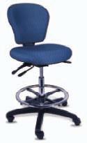 WS24* Low-posture stool s tilting backrest and tilting seat conform to your preferred posture, maximizing work performance and minimizing fatigue.