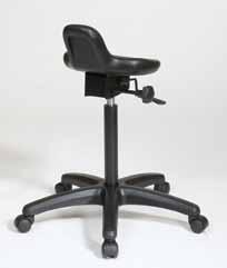 KH206 Saddle Seat Stool with Seat Angle Adjustment Black Self-Skinned Urethane