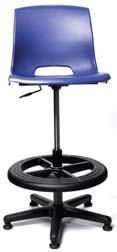 COLOURS Plastic 3 Black 1 Dark Blue (indent only) Adjustable seat height Durable polypropylene shell Generous size shell AFRDI certifi ed 130 x 48mm gas lift Overall 1380w/1230d/400h