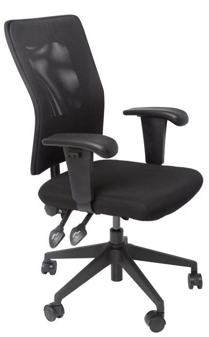 Ergonomic Black Seat with Black Mesh Back