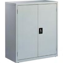 Secure your belongings using the contemporary, three-point, recessed locking handle with keys. Durable cabinet is made of welded steel and holds 180 lb.