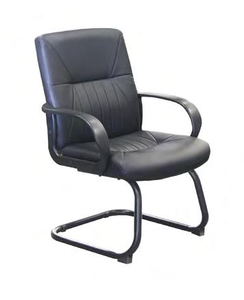 00 239 95 Black bonded leather Padded arm rest Height adjustable seat Swivel & tilt tension adjustment w/lock