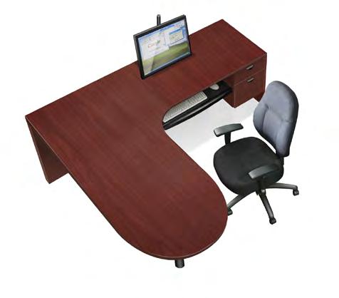 Timeless Laminate 71" Executive Workstation ( Can be set up right or left ) 102"d x 71"w x 66 "h 2010.