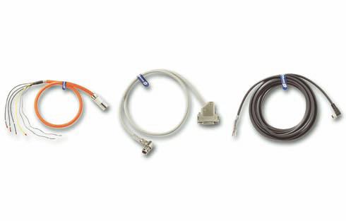 Only by sealed version Cable sets Plug connector i The scope of delivery of the cable set includes: 1 power cable, 1 shaft encoder