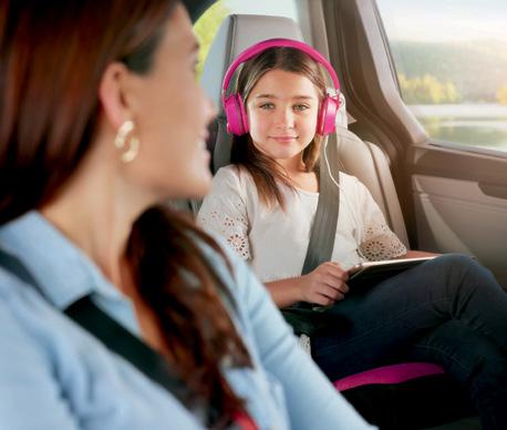 LEDs for lowlight visibility CabinTalk * In-car PA system Easily converse with 2nd- and 3rd-row passengers Mute media from wireless headphones, headphone jacks or