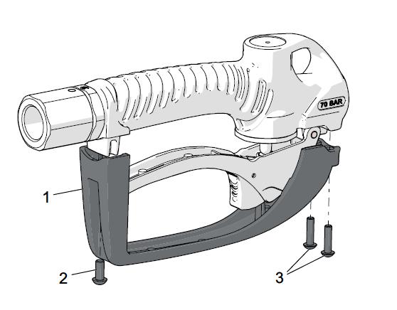 Place the assembly mounted in step 1 in the control valve body (6) and screw the valve body (7) by hand a few turns.