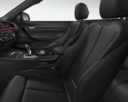 The Sport seats for driver and front passenger provide optimum lateral support with their raised side bolsters and manually adjustable thigh support.