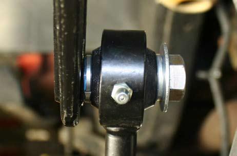 Install the grade 8 bolts with the lock washer into the sway bar arms, fallowed by the