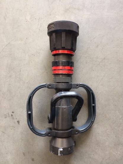The 2 ½ combination nozzles are Akron nozzles. They are primarily designed for structure fire attack. They are located in a compartment and must be retrieved for use.