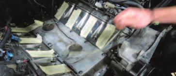 Use a clean shop rag to wipe down the intake flange of both cylinder heads.