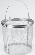 in the machine to clean faster JWB-6 Six baskets fit in 24" diameter Single Basket with Lid, Clip & Handle 8" dia.