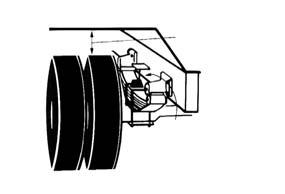 Transverse Clearance Transverse Spacing Plate Spacing The section width of any replacement tire must also allow sufficient minimum clearance from springs. 2.