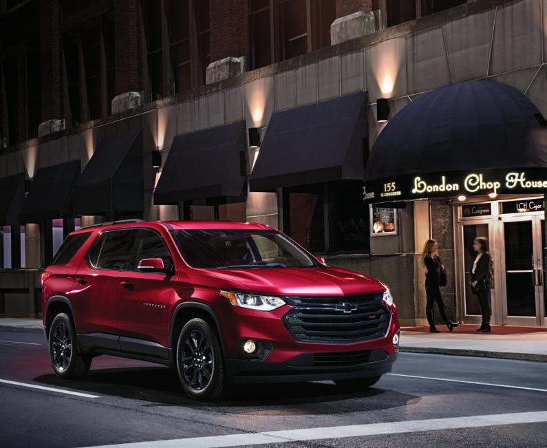 TRAVERSE RS THE BOLD, SPORTY RS TURNS HEADS AND ALWAYS STANDS OUT FROM THE CROWD. THIS TRIM LEVEL INCLUDES: 2.0L TURBOCHARGED 4-CYLINDER ENGINE (FWD) AVAILABLE 3.