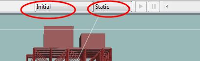 2 STATIC AND DYNAMIC SIMULATIONS 2.1 Static Calculation Use the parameters to MOP Default as basis, and change the time step from 0.01s to 0.001s Run the Static part of the condition Initial 2.1.1 View results of the static calculation Select the Initial Condition and select Static mode, and view the position of the bodies.