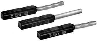 Reed Switches: Direct Mounting Type D-Z7, D-Z7, D-Z80 Specifications Internal circuits D-Z7 Reed switch D-Z7 Reed switch D-Z80 ED Resistance Zener diode Reed switch ED Resistance Reverse current