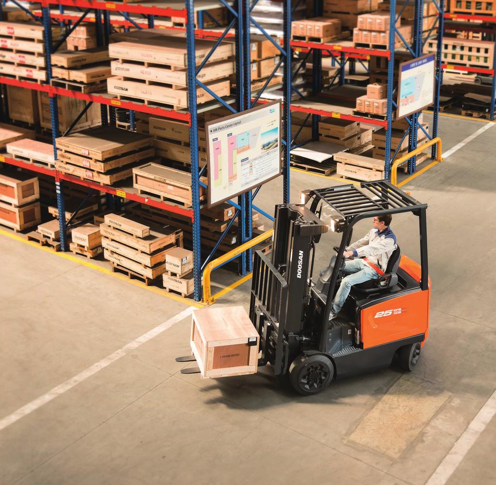 Whenever the operator leaves the seat, the truck s parking brake automatically applies an unlimited ramp-hold function, ensuring the safety of the workplace.