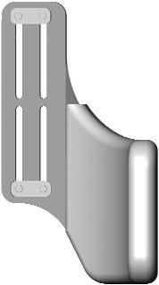 Upper and lower mounting slots are provided on the back pan for an even greater range of adjustment. (Refer to p.12 for detailed installation instructions).