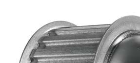 Compact design Gearbelt belts permit smaller pulleys, shorter centers,