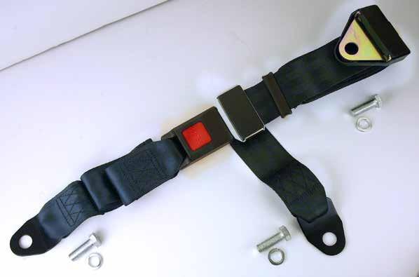 46-2050B Black 67 Length (1 per box) 3 Point Waist/Shoulder Seat Belt These seat belts are attractively designed with a handy push