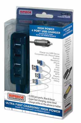 Charge while on the phone or tablet 4 Port USB Charger Fast Charge for