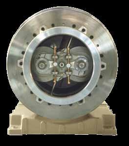 A safety device, including pneumatic piston and electrical valve, is installed on the main door and interlocked with the rotating driven pulley in order to stop